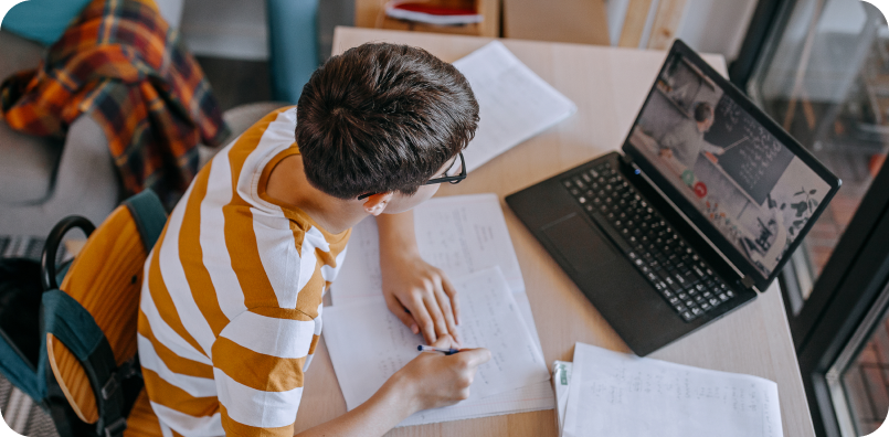 Student at desk